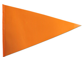 Orange - 12&quot; x 18&quot; Solid Color Vinyl Bike Pennant  - £4.70 GBP