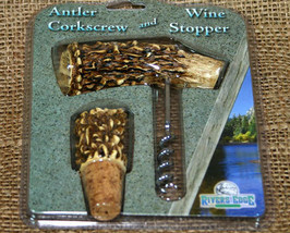 Antler Corkscrew and Wine Stopper Set - £14.36 GBP