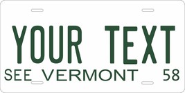 Vermont 1958 Personalized Cutoms Novelty Tag Vehicle Car Auto License Plate - £13.17 GBP
