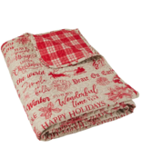 Holiday ~ Full/Queen ~ 88&quot; x 92&quot; ~ Polyester ~ Reversible ~ SENTIMENTS Q... - €69,24 EUR