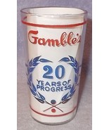 Gambles Hardware 20 Years of Progress 1 Cup Measure Tumbler Glass - $9.95