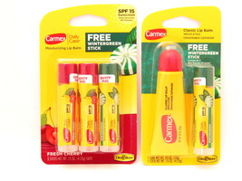 CARMEX MOISTURIZING &amp; MEDICATED LIP BALM CHERRY, WINTERGREEN &amp; CLASSIC  - £6.28 GBP+