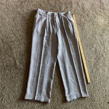 Polo Ralph Lauren Siena Pants Linen Cotton Houndstooth  35 x 26.5 - £45.93 GBP