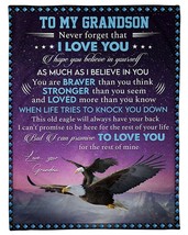 You Are Braver Stronger And Loved Eagle Blanket Gifts For Grandson From Grandma - £45.38 GBP+