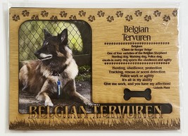 BELGIAN TERVUREN Dog Profile Laser Engraved Wood Picture Frame Magnet - $9.90