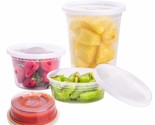 [8 Oz,16Oz,32Oz,48Sets,16Sets Each Size Plastic Food Storage Containers ... - $31.99