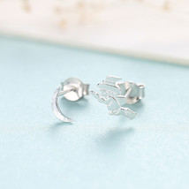 Cartoon Earrings Love S925 Silver Stud Earrings Simple Personality Asymmetric Br - $10.00