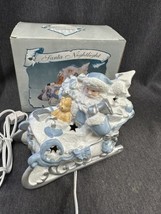 Ceramic Christmas  Santa Claus Sleigh Night Light. Preowned. with box 8”x6” - £4.65 GBP