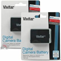 2x Vivitar LP E10 Replacement Battery for Canon T7 T6 T5 T100 4000D 3000D 2000D - £28.15 GBP