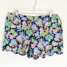 NWT Lilly Pulitzer Loves Disney Buttercup Shorts Size 10 Navy Scallop Hem - $54.99