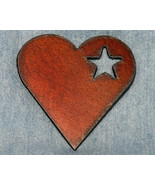 Rustic Metal Country Heart with Star Frig Magnet - $12.32 CAD