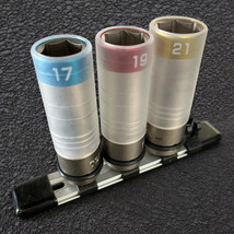 Tone HAP403N Lug Nut wheel Socket Set | Thin wall, sleeve, 17mm, 19mm, 21mm - $89.77