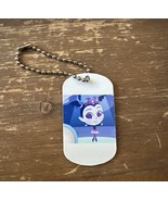 Metal Keychain Vampirina Ballerina Disney Custom Dog Tag Style with Ball... - $9.50