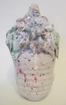 Studio Art Pottery Floral Vase Signed Hand Thrown and Built - £35.37 GBP