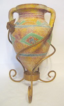 Southwestern Motif Pottery Vase with Stand - £42.95 GBP