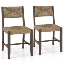 Wooden Dining Chair Set of 2 for Kitchen Dining Room-Brown - Color: Brown - £147.21 GBP