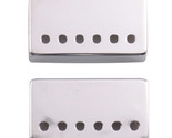 Pair of Chrome Metal Humbucker Covers for Electric Guitars - 52mm Spacing - £11.79 GBP