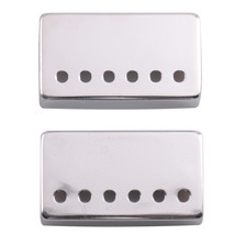 Pair of Chrome Metal Humbucker Covers for Electric Guitars - 52mm Spacing - $14.99