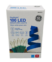 GE StayBright 100-Count 24.7-ft Warm White LED Plug-In Christmas String ... - £9.22 GBP