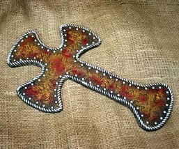 Western Inspirational Tooled Leather Look Cross - £18.35 GBP