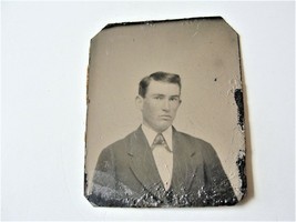 Original Antique 1870s-1880s Young Businessman Tintype Photo. - £6.80 GBP