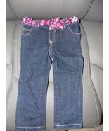 Faded Glory Dark Wash Jeans W/Knitted Belt Size 18 Months Girl&#39;s NEW - £16.07 GBP