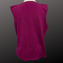 Jones NY Ladies Silk Knit Sleeveless Sequin Top Size XL Plum image 2