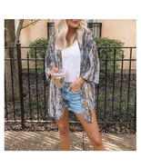 Allison Joy Ali Snake Kimono Grey Yellow Mob Wife M L - $424.59 MXN