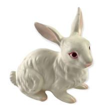 VTG White Rabbit Red Eyes Ceramic Home Decor Kitsch Figurine Napcoware - £14.38 GBP