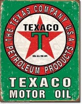 Texaco Gas Oil Star Weathered Service Garage Vintage Retro Wall Decor Metal Sign - £12.57 GBP
