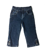 Arizona Girl&#39;s Capri Jeans Size 10 Blue Vintage 90s Big Embellished Pants - $29.13 CAD