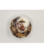 TRINKET JAR-GIFT BOX-Genuine Sapphire-1930&#39;s-RARE-Ring-Round Container-T... - $43.25 CAD