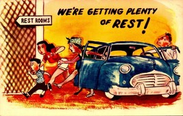 We’re Getting Plenty of Rest Vintage Comic Postcard BK42 - £2.34 GBP