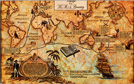 Map of the Voyage of the Bounty Florida&#39;s first Marine-Historical attraction - £4.45 GBP