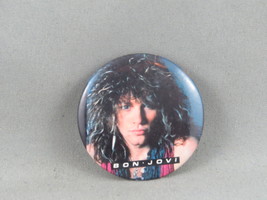 Vintage Band Pin - Young Jon Bon Jovi - Celluloid Pin - $19.00