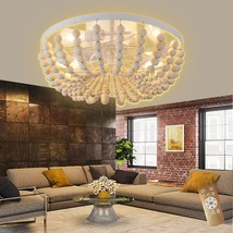 Ceiling Fans With Lights, 20&#39;&#39; Bladeless Ceiling Fan With Remote Control, Boho - £116.58 GBP