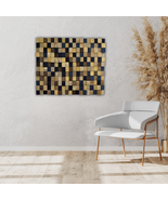 Handmade Reclaimed Wood Wall Mosaic – Unique Eco-Friendly Art Decor - €207,46 EUR