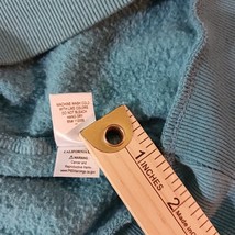 Zenana OJ-35038 Womens Cotton Blend Teal Full Zip Drawstring Hoodie Sweatshirt S image 6