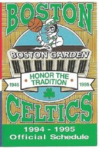 1994 1995 Boston Celtics Pocket Schedule Last Season of Boston Garden - $7.95