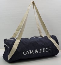 K) Gym &amp; Juice Athletic Blue Denim Shoulder Duffle Bag 19&quot; - $11.87