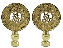 Royal Designs Good Fortune Oriental Motif 3.5&quot; Lamp Finial for Lamp Shade, Antiq - $24.70+