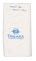 Cyprus Thalassa tavern paper napkin tissue for collectors - €1,56 EUR