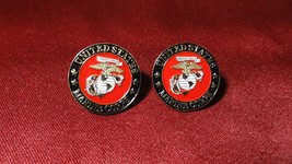 NEW QTY 2 UNITED STATES MARINE CORP U.S.M.C. TIE HAT CAP SUIT PIN 1&quot; STA... - $16.19