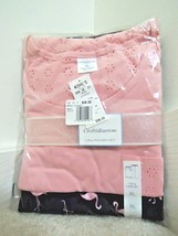 Ladies 2 Pc Pajama Set XL Eyelet Top + Capri Pants By Croft &amp; Barrow Sleepwear - £37.23 GBP