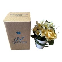 Vintage Avon Spring Floral Bouquet Yellow Flower Basket Pot Planter New Rare HTF - £7.81 GBP