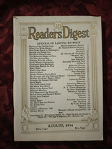 Readers Digest August 1934 Walt Disney Mickey Mouse Greta Garbo Marlene Dietrich - £15.64 GBP