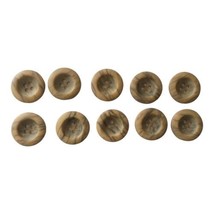 Vintage Faux Wood Button Lot 10 Brown Grey Natural Acrylic 4 Holes Mid Century  - £6.97 GBP