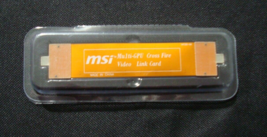 NEW 4&#39;&#39; MSI Multi-GPU Cross Fire Video Link Card model 4120 - £11.88 GBP