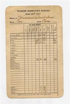 Wooster Elementary Schools Report Card 1933-34 Wooster Ohio  - £13.96 GBP