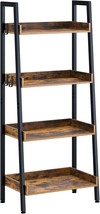 Industrial Bookcases By Rolanstar, 4 Tier Ladder Shelf,, Rustic Brown. - £154.26 GBP